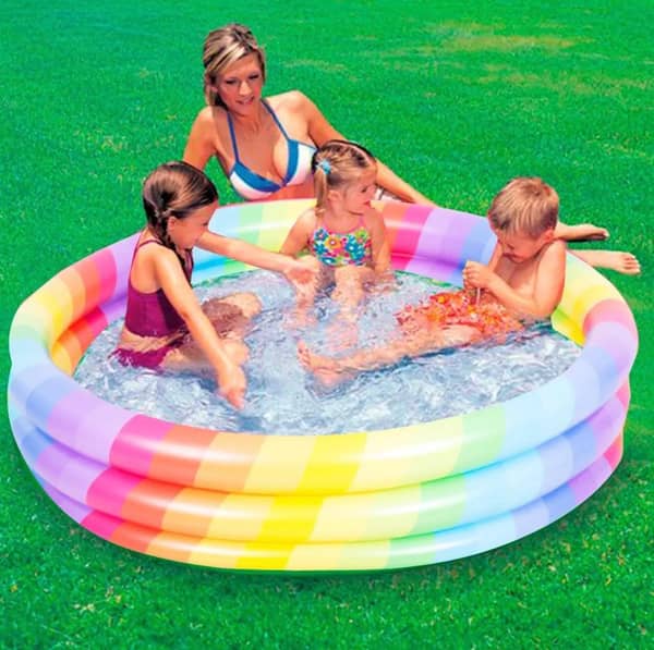 Piscina inflable 3 aros 450 lts 1.30 diámetro